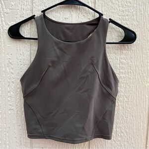 Olive Green Sports Bra Lululemon Size 4 Cropped training tank